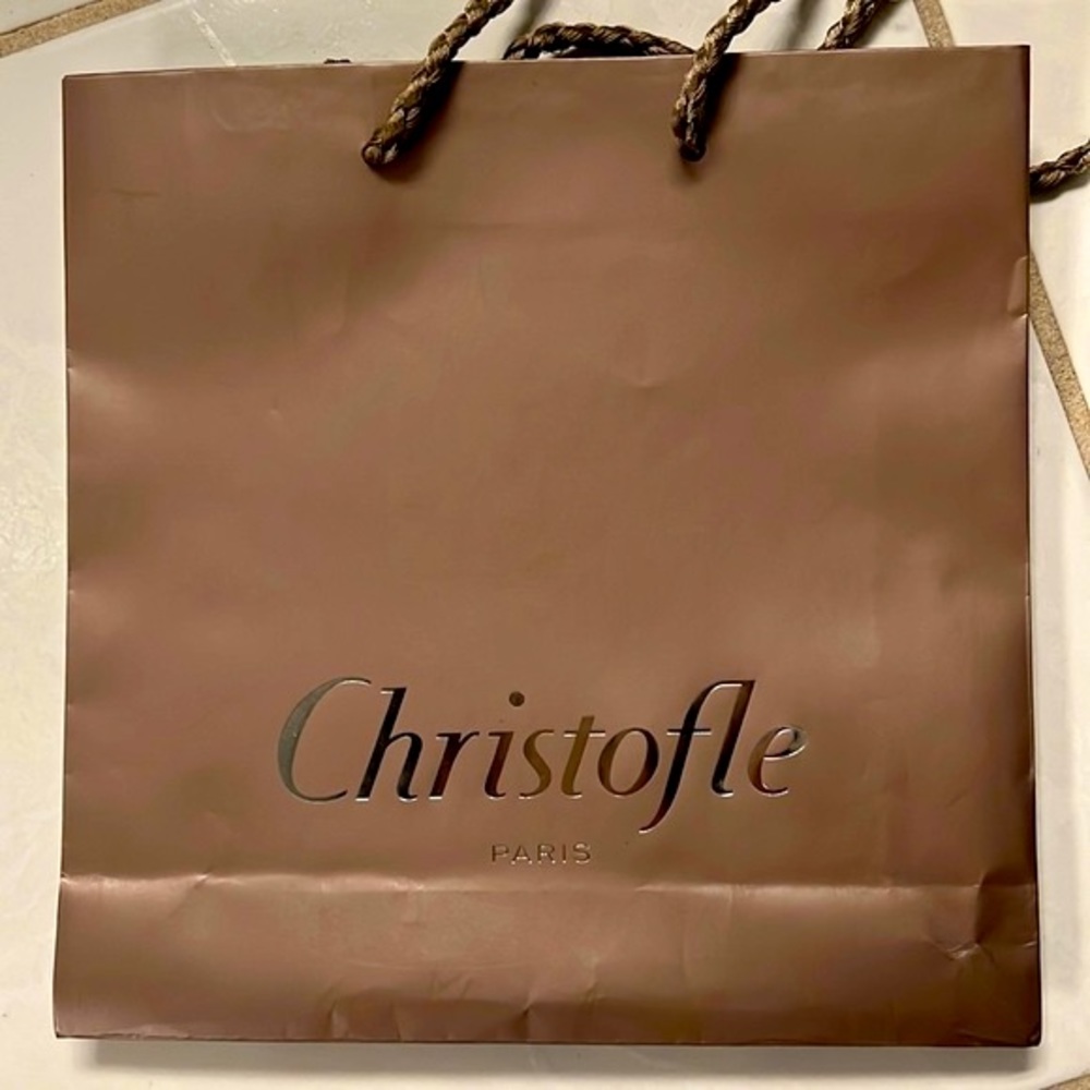 Christofle Paris Empty Gift Bags 8 1/2” x 8 1/2” (2 available)